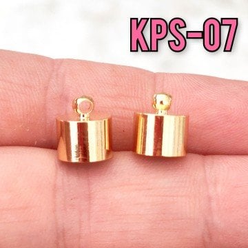 KPS-07 24 Ayar Altın Kaplama Pirinç Kapsül Kapama 8 mm