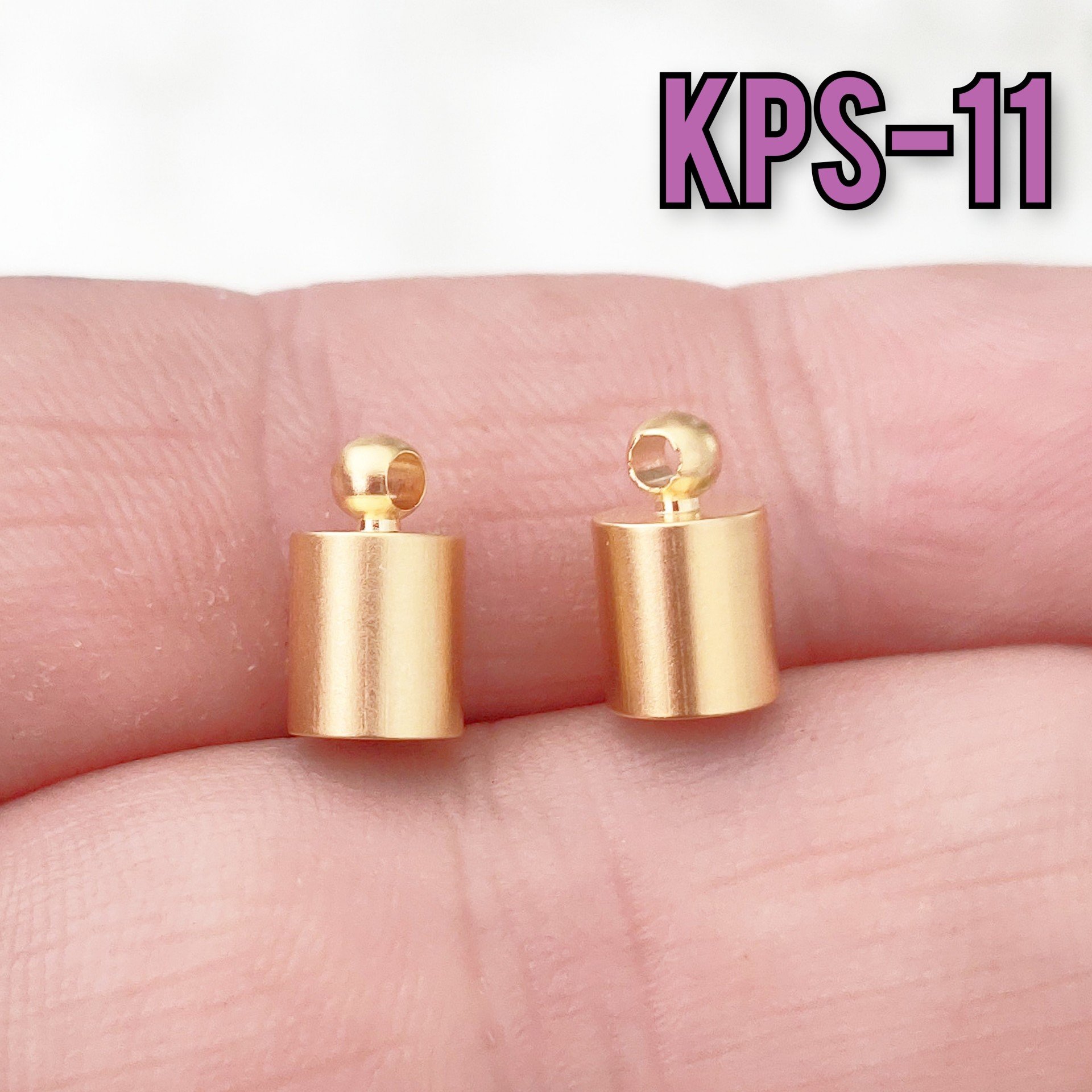KPS-11 24 Ayar Mat Altın Kaplama Pirinç Kapsül Kapama 6 mm