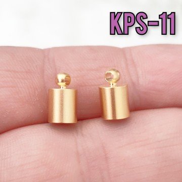 KPS-11 24 Ayar Mat Altın Kaplama Pirinç Kapsül Kapama 6 mm