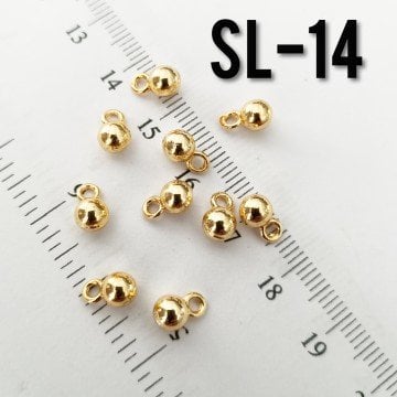 SL-14 Altın Kaplama Kulplu Top Sallantı 5 mm