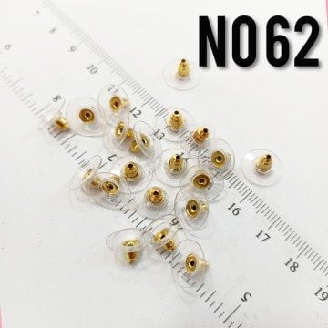 No : 62 Plastikli Küpe Arkası Altın Renk