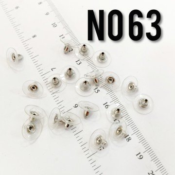 No : 63 Plastikli Küpe Arkası Gümüş Renk