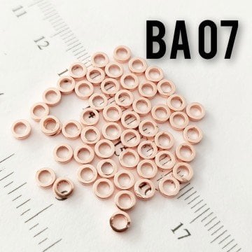 BA 07 Rose Kaplama 4 mm İnce Dilim Boncuk Arası