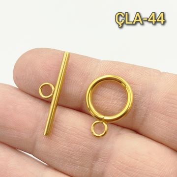 ÇLA-44 Altın Renk 316L Cerrahi Çelik T-Kilit 14 mm (büyük boy)