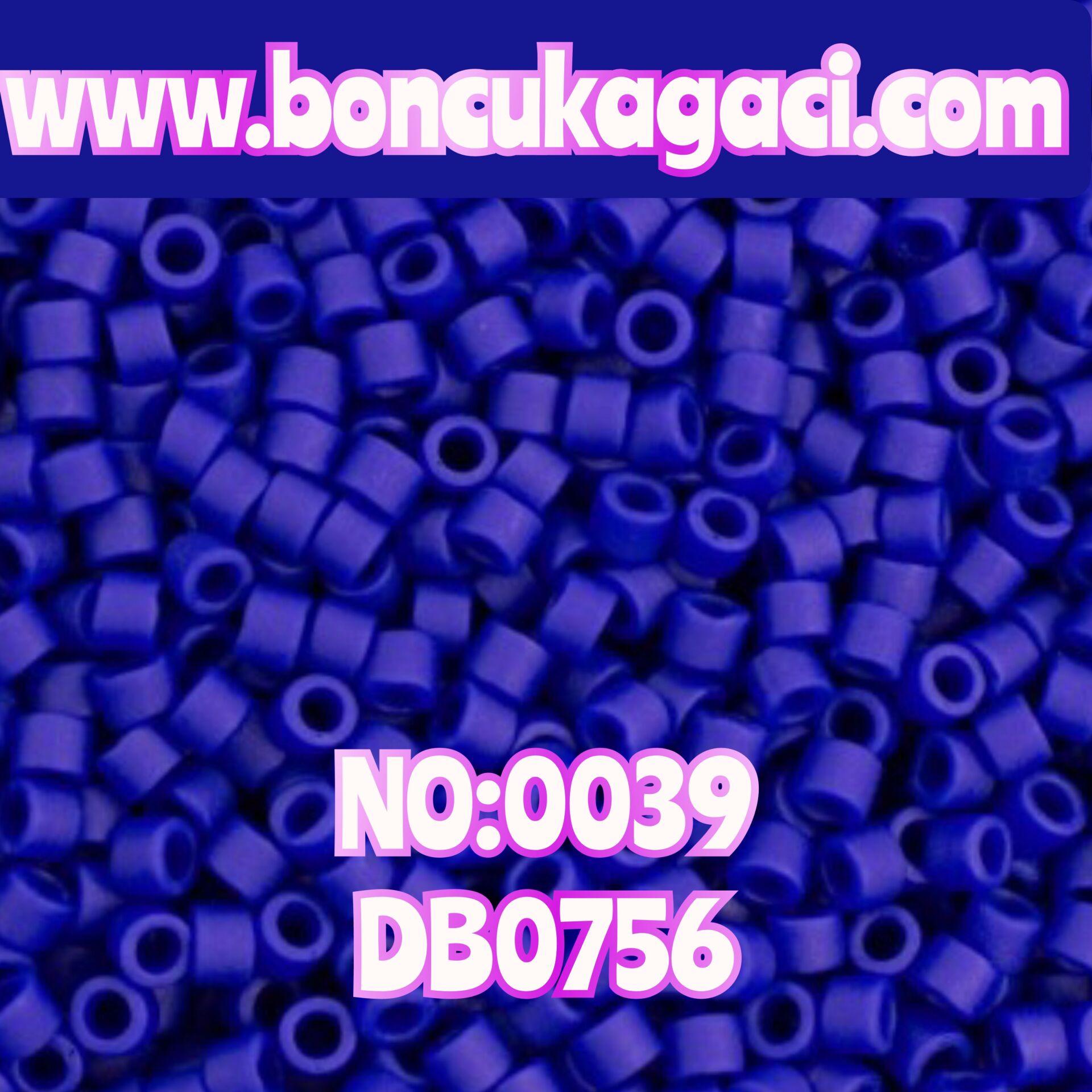 NO:039 Miyuki Delica Boncuk 11/0 DB0756 Opak Mat Saks Mavi