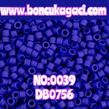 NO:039 Miyuki Delica Boncuk 11/0 DB0756 Opak Mat Saks Mavi