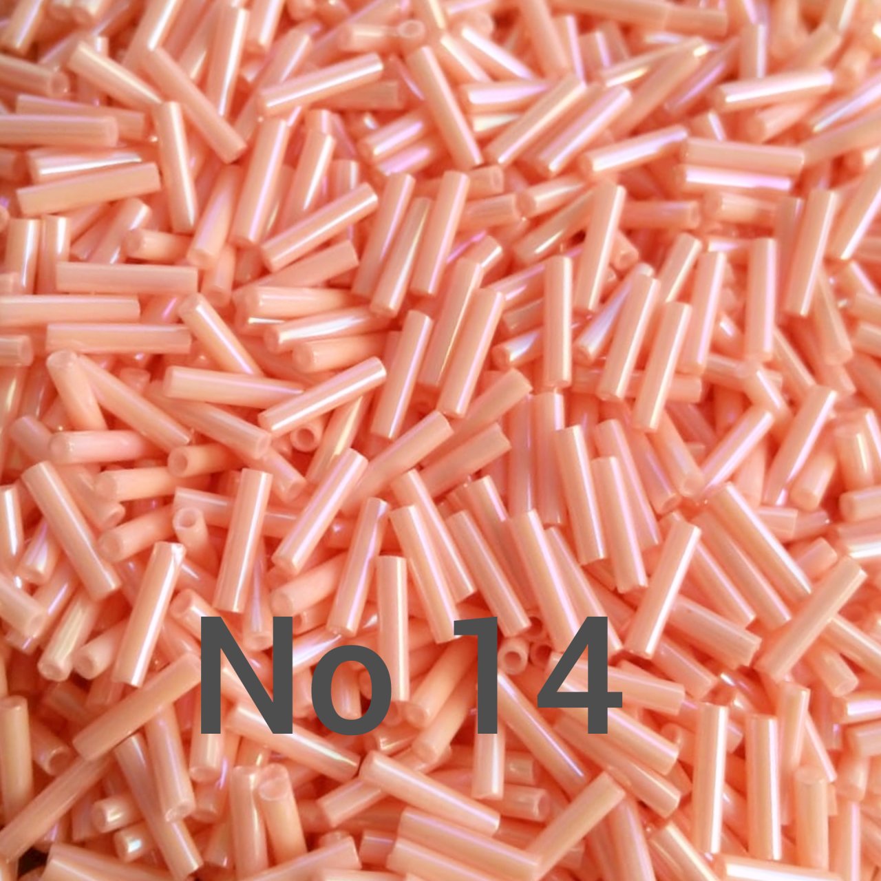 Miyuki Boru Boncuk , Slender Bugle No: 14 Pembe Renkli Işıltılı 5 Gr