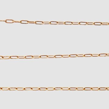 ÇLZ-31 A Kalite Kaplama Altın Renk 316L Cerrahi Çelik Mini Ataç Zincir