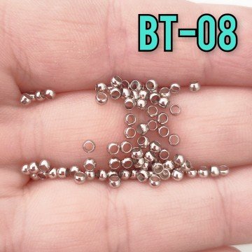 BT-08 Gümüş Renk 2.5 x 1.5 mm Yuvarlak Bit Sıkıştırma