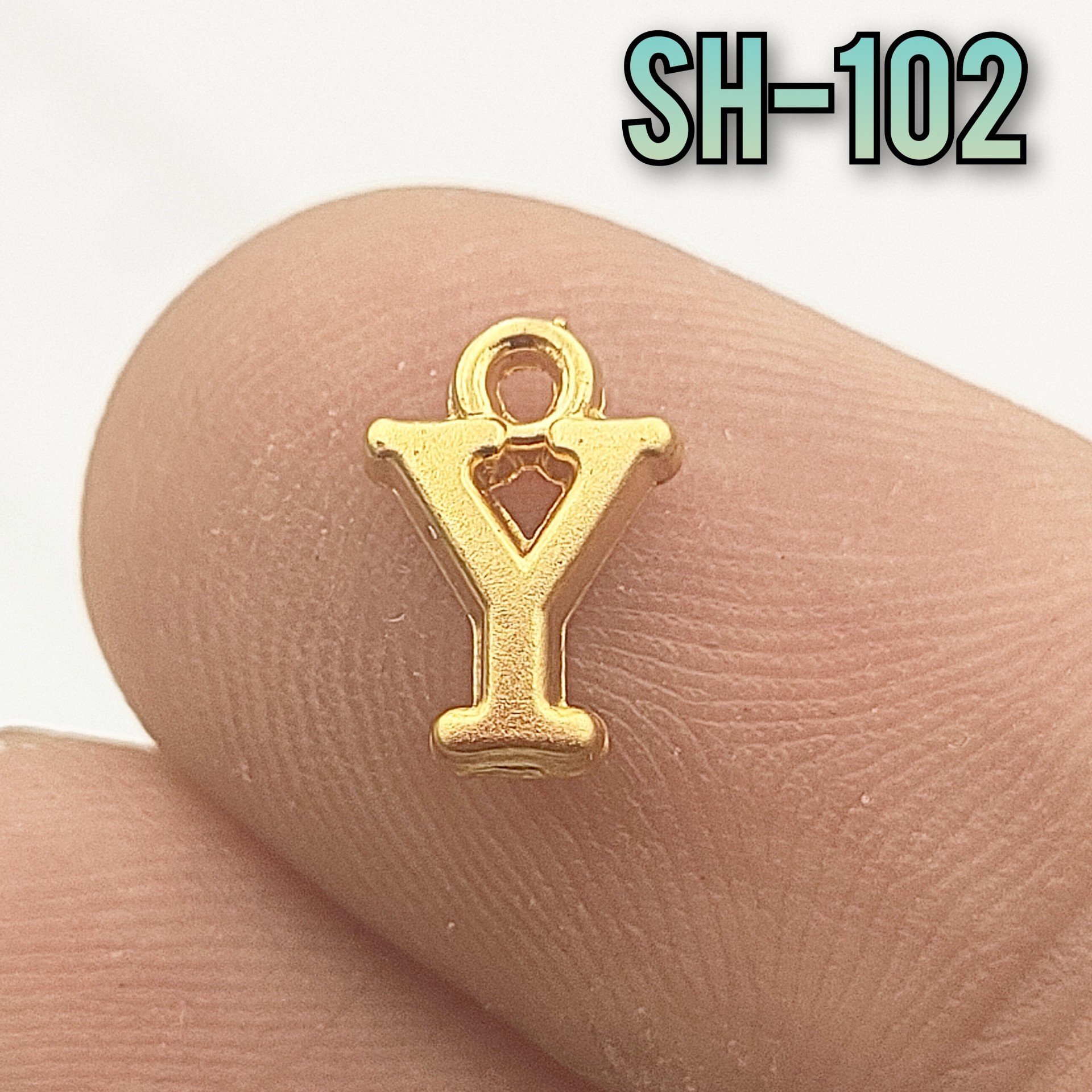 SH-102 24 Ayar Mat Altın Kaplama Y Harf Sallantı