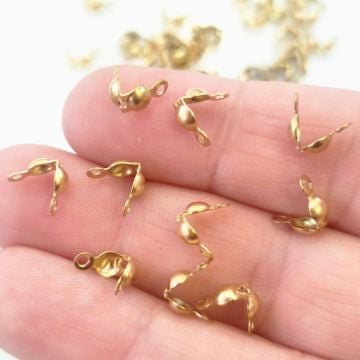 ÇLA-45 A Kalite Kaplama Altın Renk 316L Cerrahi Çelik Düğüm Kapama