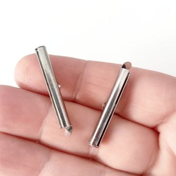 ÇLA-048 A Kalite Gümüş Renk 316L Cerrahi Çelik Korniş Kapama 30 mm