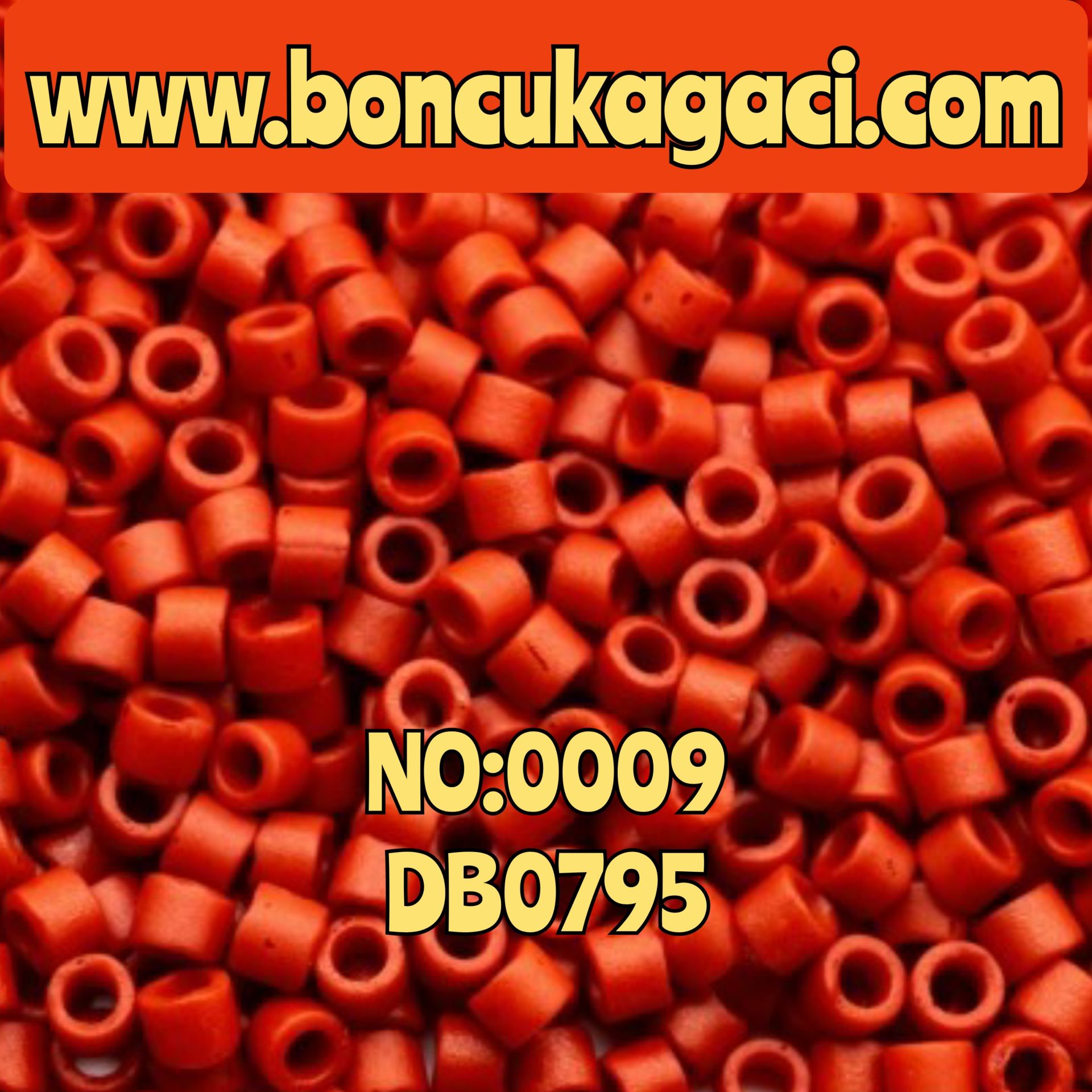 NO:009 Miyuki Delica Boncuk 11/0 DB0795 Boyalı Mat Kiremit