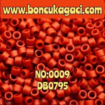 NO:009 Miyuki Delica Boncuk 11/0 DB0795 Boyalı Mat Kiremit