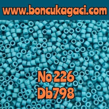 NO:226 Miyuki Delica , Miyuki Boncuk 11/0 DB798  mat turkuaz