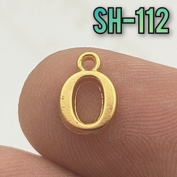 SH-112 24 Ayar Mat Altın Kaplama O Harf Sallantı