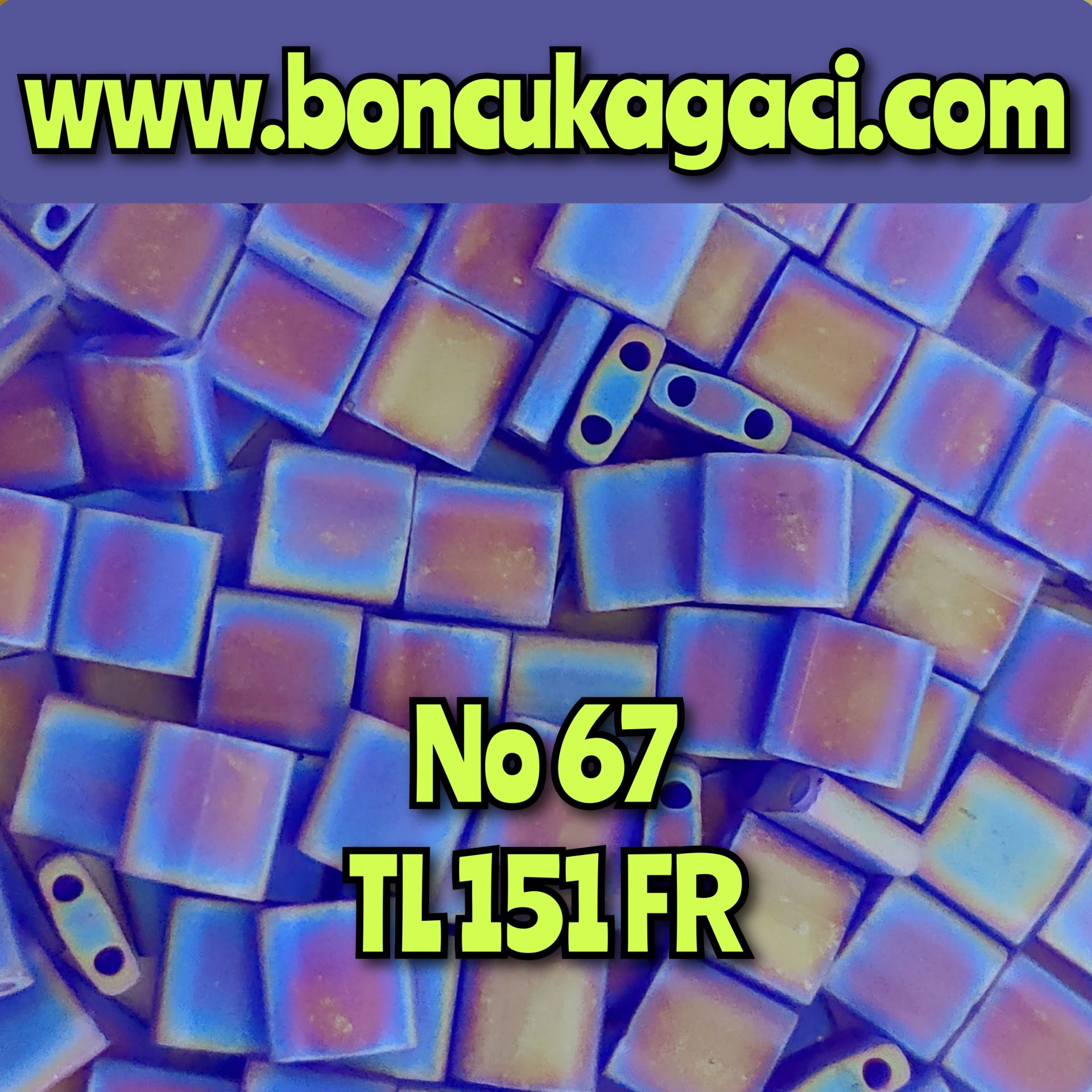 No: 67 Miyuki Boncuk , MİYUKİ TİLA  BONCUK TL151fr Mat Yanar Döner Kobalt Mavi 5 gr