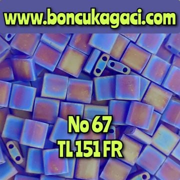 No: 67 Miyuki Boncuk , MİYUKİ TİLA  BONCUK TL151fr Mat Yanar Döner Kobalt Mavi 5 gr