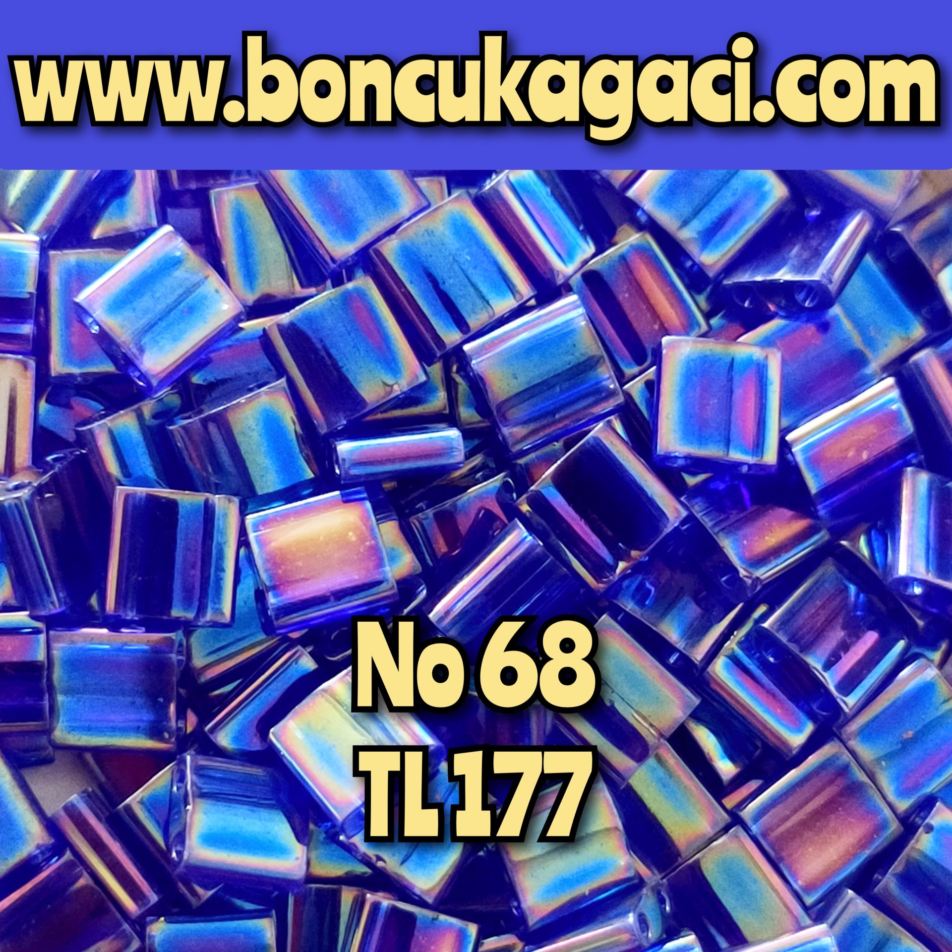 No: 68 Miyuki Boncuk , MİYUKİ TİLA  BONCUK TL177 Yanar Döner Kobalt Mavi 5 gr