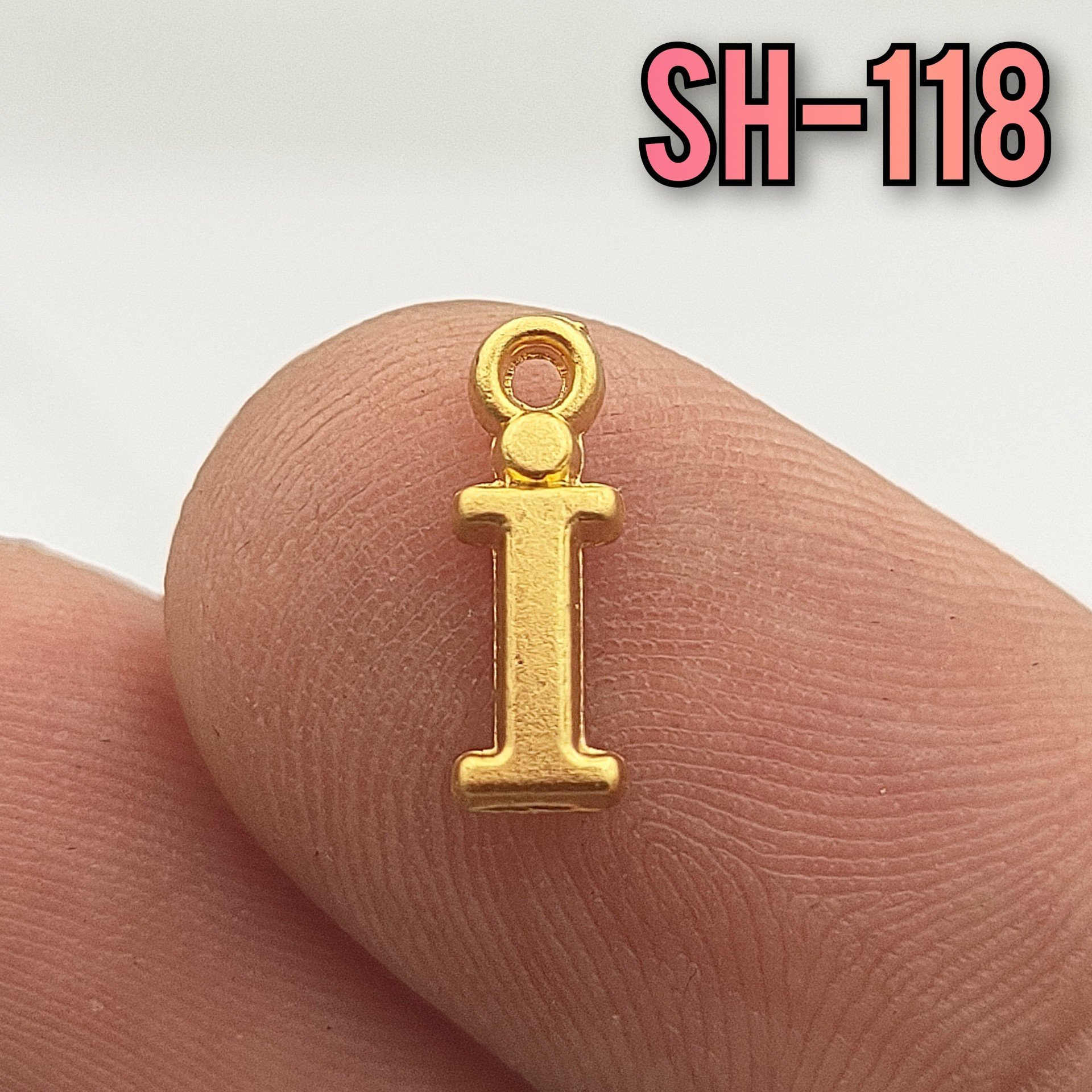 SH-118 24 Ayar Mat Altın Kaplama İ Harf Sallantı