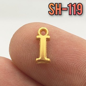 SH-119 24 Ayar Mat Altın Kaplama I Harf Sallantı