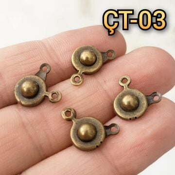 ÇT-03 Çıt çıt kapama antik yeşil 4 adet