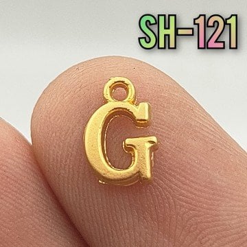 SH-121 24 Ayar Mat Altın Kaplama G Harf Sallantı