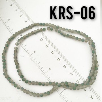 KRS-06 Gri-Yeşil Mat Simli Kristal 4 mm