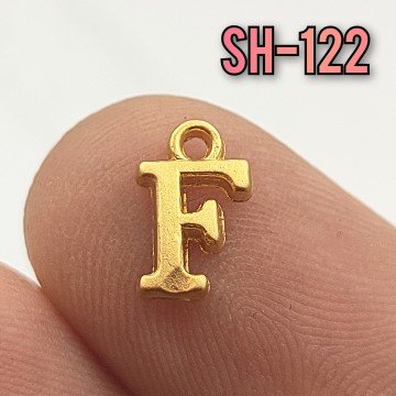 SH-122 24 Ayar Mat Altın Kaplama F Harf Sallantı