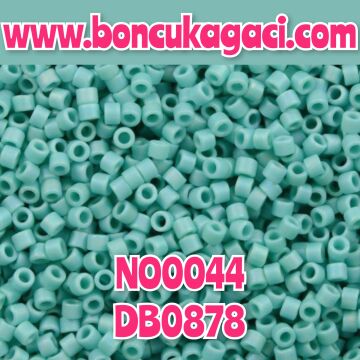 NO:044 Miyuki Delica Boncuk 11/0 DB0878 Opak Mat Rainbow Turkuaz