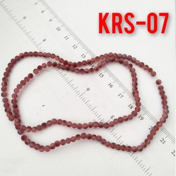 KRS-07 Kırmızı-Mor Mat Simli Kristal 4 mm