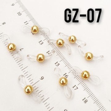 Gz-07 Altın Kaplamalı Şeffaf Gözlük Lastiği Büyük Boy