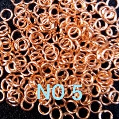 H-05 rose altın kaplama 3 mm miyuki  halka 4 gr