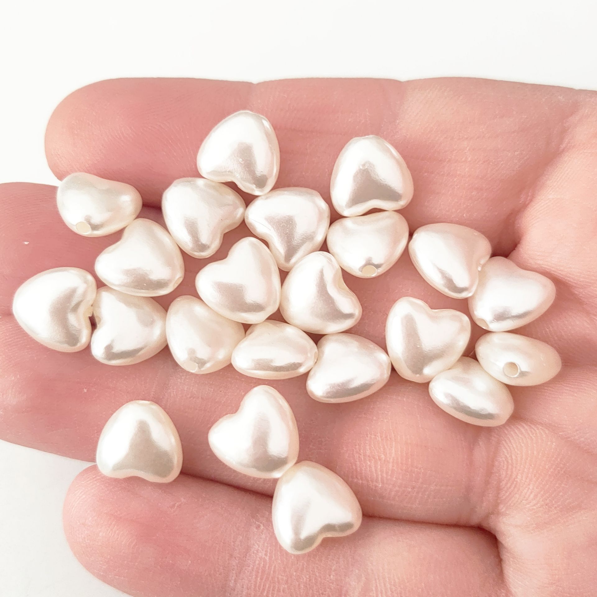 İNC-32 Krem Renk Kalp Barok İnci 9 mm