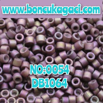 NO:054 Miyuki Delica Boncuk 11/0 DB1064 Opak Metalik Mat Yanar Döner Mor