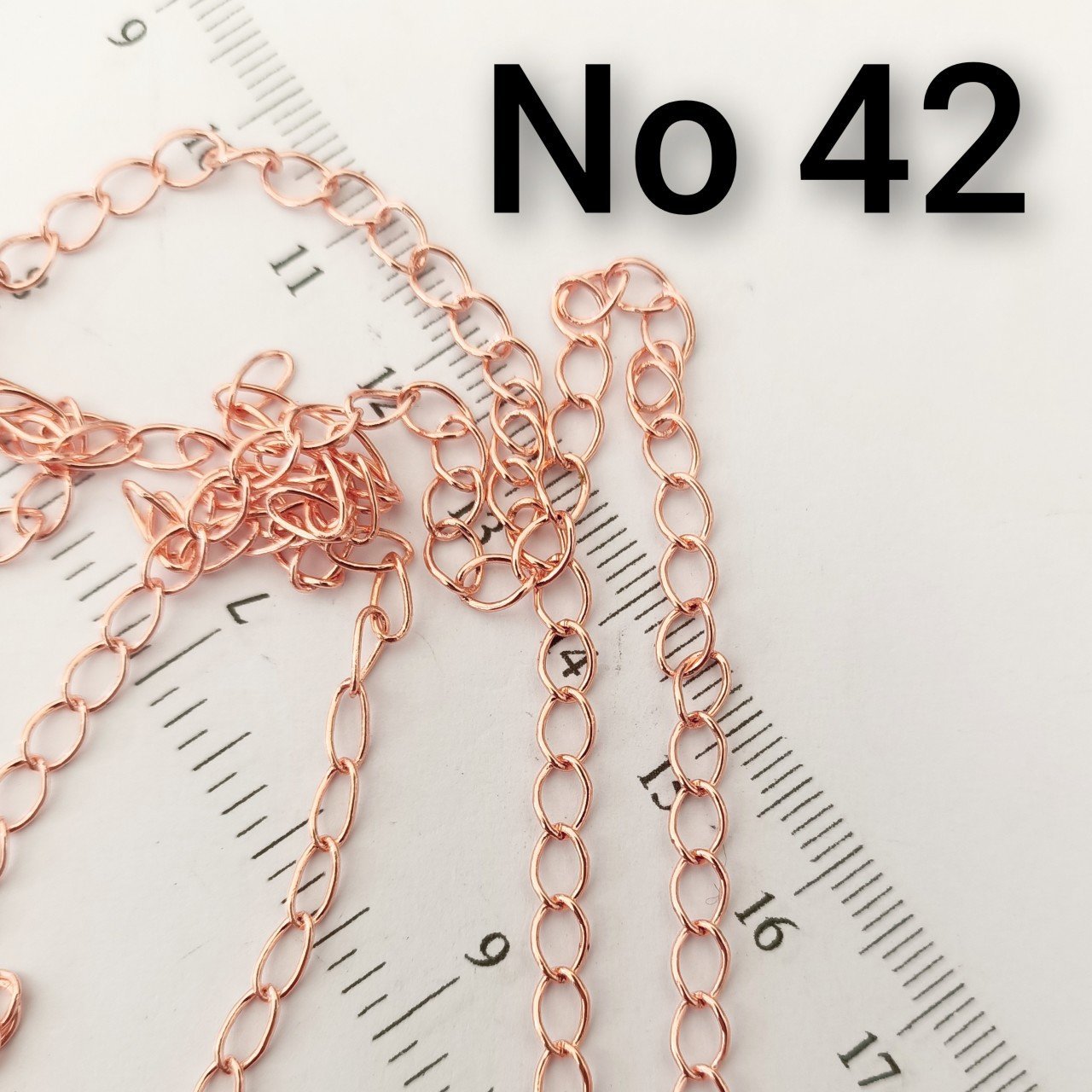 No : 042 Rose Kaplama Uzatma Zinciri 3,5x5 mm