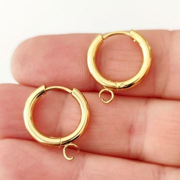 ÇLK-70 A Kalite Kaplama Altın Renk 316L Cerrahi Çelik Küpe Klipsi