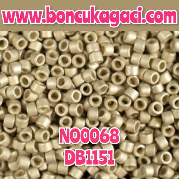 NO:068 Miyuki Delica Boncuk 11/0 DB1151 Galvaniz Kaplama Mat Gümüş