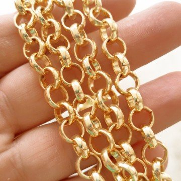 No : 045 Altın Kaplama Doc Zincir 8 mm