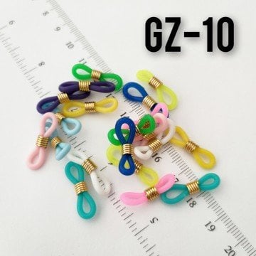 Gz-10 Altın Renk Metalli Karışık Renk Gözlük Lastiği Büyük Boy