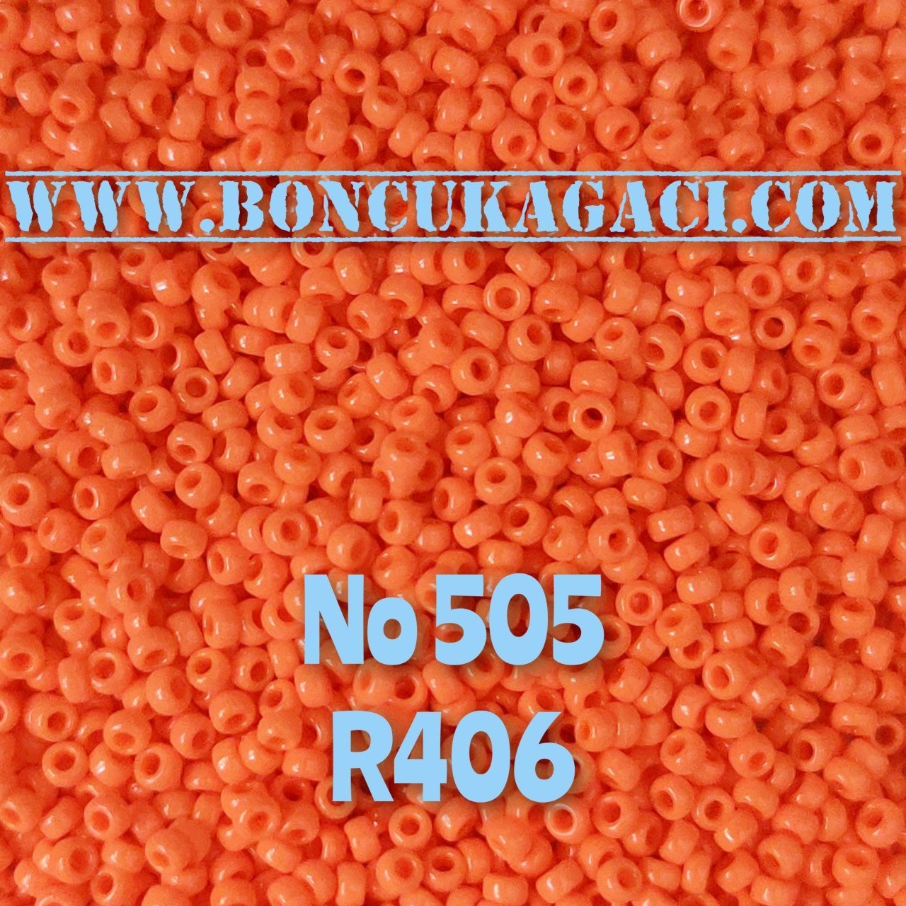 Miyuki Kum Boncuk , Miyuki Round Boncuk 15/0 No:505 R406 Opak Turuncu 5 gr