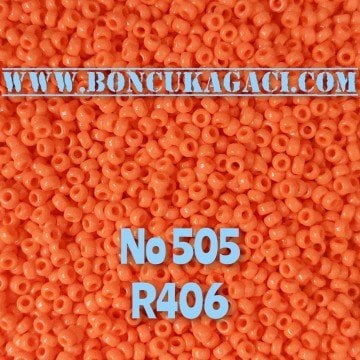Miyuki Kum Boncuk , Miyuki Round Boncuk 15/0 No:505 R406 Opak Turuncu 5 gr