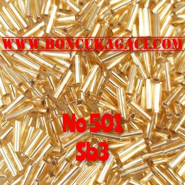 Miyuki Boru Boncuk , Slender Bugle No: 501 SB3 Kristal Altın 5 gr