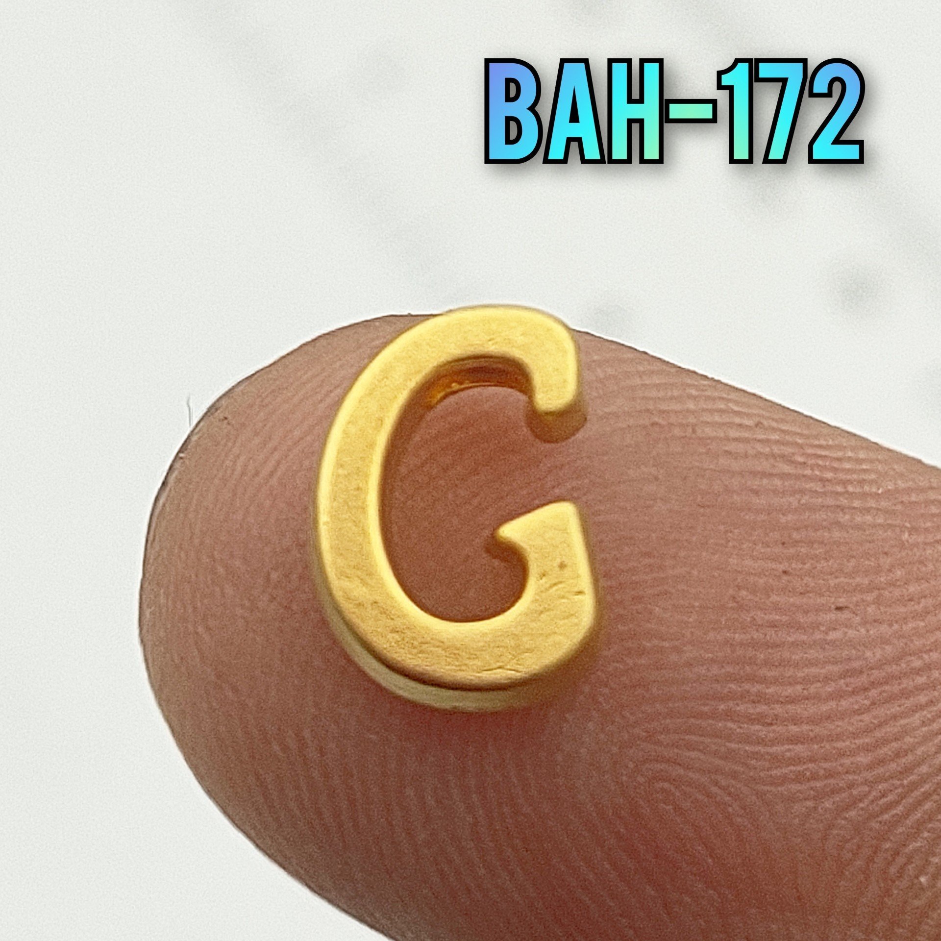 BAH-172 24 Ayar Mat Altın Kaplama G Harfi Boncuk