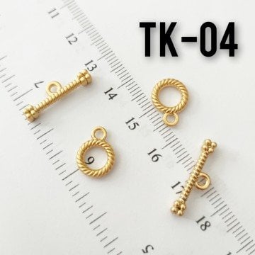 TK-04 24 Ayar Mat Altın Kaplama T Kilit