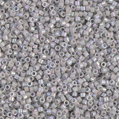 NO:273 Miyuki Delica Boncuk 11/0 DB1508 Gri Renkli Parıltılı de