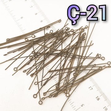 Ç-21 Antik Renk Halkalı Pirinç Takı Çivisi 70 mm