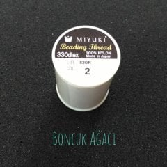 Miyuki Boncuk İpi No: 02 (Kırık Beyaz) - 500m (Yüksek Dayanıklı İnce Takı İpi)