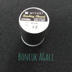 Miyuki Boncuk İpi ( Siyah ) No: 12 500m (Yüksek Dayanıklı İnce Takı İpi)
