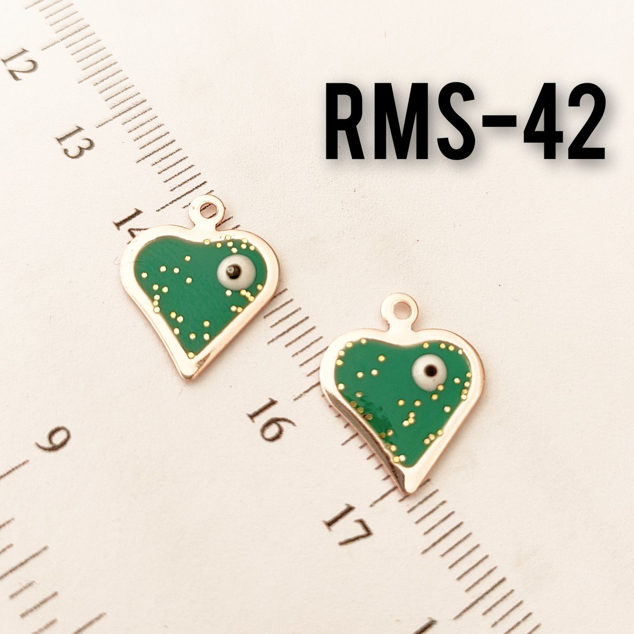 RMS-42 Rose Kaplama Simli Mineli Kalp